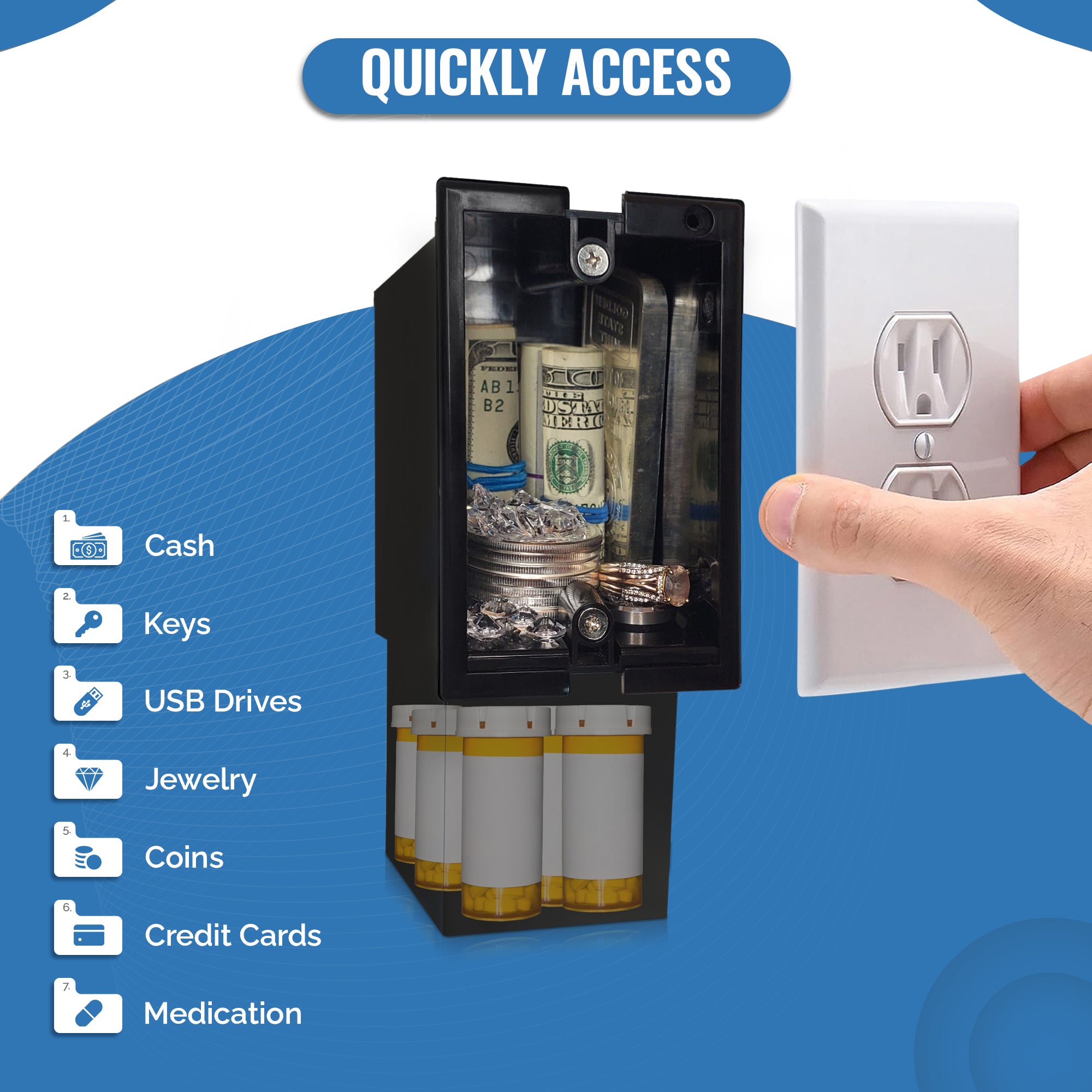 Wall Socket Diversion Safe Hidden Home Safe - Secret Stash ...